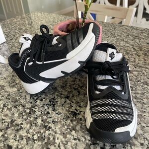 Kids Black and White Athletic Shoes